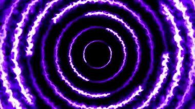 Dönen neon ışık dairesi enerjisi. Parçacık enerji sarmalı. Soyut teknoloji