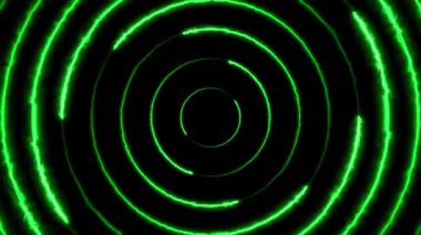 Dönen neon ışık dairesi enerjisi. Parçacık enerji sarmalı. Soyut teknoloji