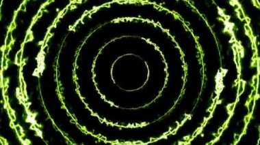Dönen neon ışık dairesi enerjisi. Parçacık enerji sarmalı. Soyut teknoloji