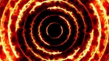 Dönen neon ışık dairesi enerjisi. Parçacık enerji sarmalı. Soyut teknoloji
