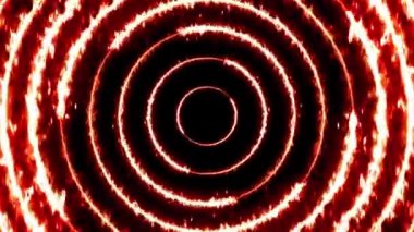Dönen neon ışık dairesi enerjisi. Parçacık enerji sarmalı. Soyut teknoloji