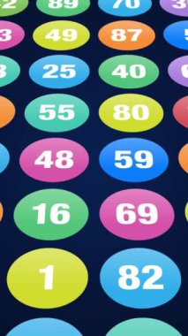 Bingo renkli toplar. Hareket grafikleri arka planı
