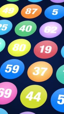 Bingo renkli toplar. Hareket grafikleri arka planı