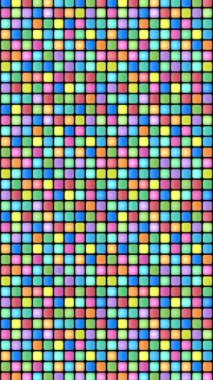 Renkli kareleri yanıp sönen geçmişe dönük animasyon. 3d