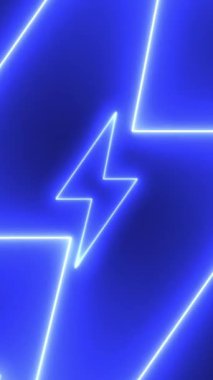 Neon yıldırımlı ya da parıltılı soyut arkaplan. sonsuz döngüsel canlandırma dizisi.