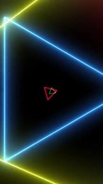 Canlandırılmış neon çizgileri ile soyut arkaplan - Sonsuz döngü. Bitmek bilmeyen döngü canlandırması.