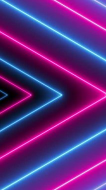 Canlandırılmış neon çizgileri ile soyut arkaplan - Sonsuz döngü. Bitmek bilmeyen döngü canlandırması.
