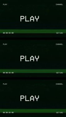 Vintage VHS (Video Home System) gürültü ve obje etkisini bozar. Eski bir kaset ya da eski bir TV 'de arıza var. Sinyal TV arızası yok.