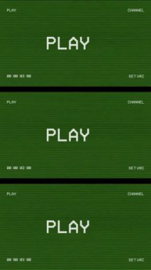 Vintage VHS (Video Home System) gürültü ve obje etkisini bozar. Eski bir kaset ya da eski bir TV 'de arıza var. Sinyal TV arızası yok.