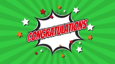 Kazanan animasyon metni. En iyi sonuç için tebrikler. Kazanan mesaj. Kazanan kutlama