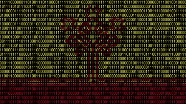 Chuvashia bayrağında ikili kod. Program kaynak kodu veya Chuvashian bayrağında Hacker konsepti. Chuvashia dijital teknoloji güvenliği, hackleme veya programlama kavramı