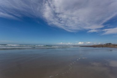 İsrail 'in kuzeyindeki güzel deniz manzarası