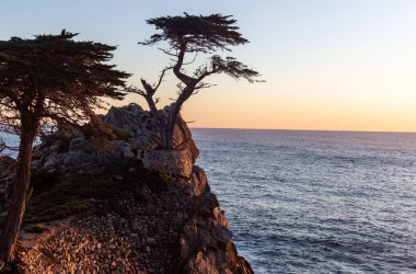 Deniz kıyısında güzel bir gün batımı