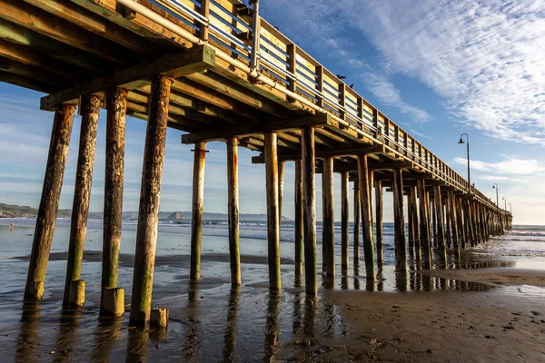 Drewniane Molo Plaży — Zdjęcie stockowe
