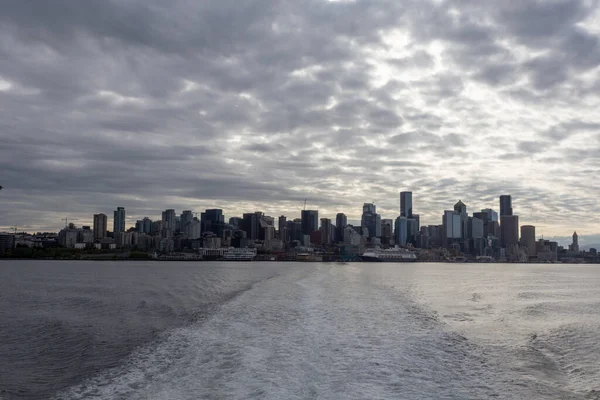 Seattle Panorama Mrakodrapy Budovami — Stock fotografie