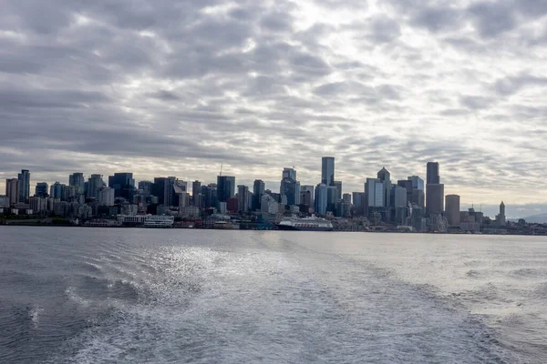 Seattle Panorama Mrakodrapy Odrazy — Stock fotografie
