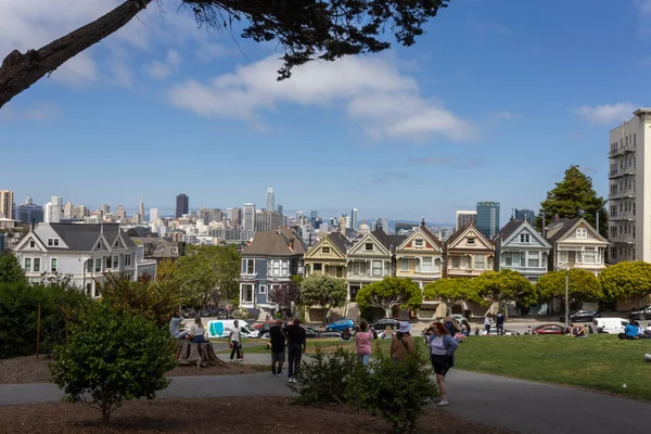 View Painted Ladies Houses San Francisco City — Stock Photo, Image