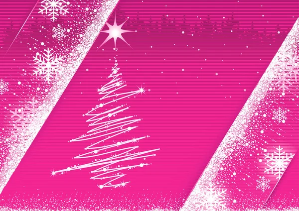 Fialové Zasněžené Vánoční Pozadí Abstraktní Vánoční Strom Originální Barevné Ilustrace Stock Ilustrace