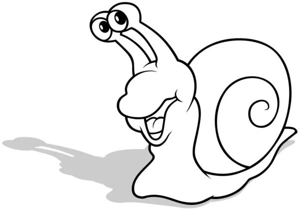 ภาพวาดของหอยทากย ภาพวาดการ นแยกจากพ นหล ขาว เวกเตอร — ภาพเวกเตอร์สต็อก
