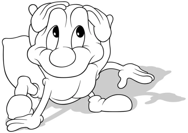 Kresba Pavouka Držícího Hlavu Cartoon Illustration Izolated White Background Vector — Stockový vektor