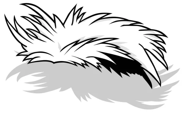 Deniz Çimeni Çizimi Beyaz Arkaplanda Zole Edilmiş Çizgi Film Çizimi — Stok Vektör