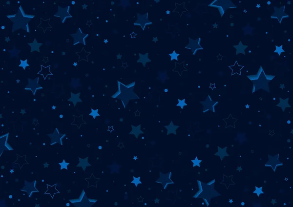 Голубая Звездная Полоса Эффектом Трехмерной Тени Цветной Абстрактный Фон Символ — стоковый вектор