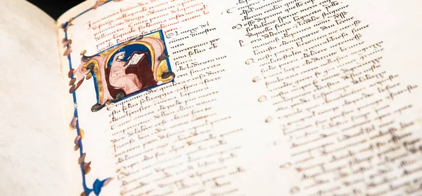 Kwiaciarnia Włochy Około Lipca 2021 Arkusz Antycznego Manuskryptu Dante Divine — Zdjęcie stockowe