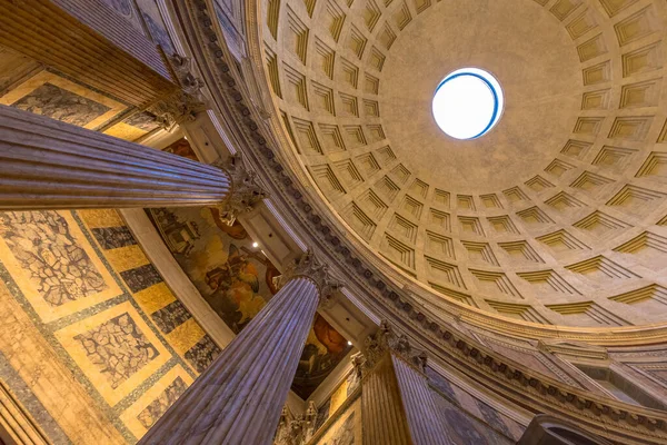Řím Itálie Circa August 2020 Pantheon Chrám Interiér Detail Kopule — Stock fotografie