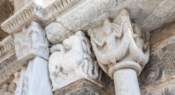 Abbaye Saint Michel Sacra San Michele Italie Sculpture Monstre Gargouille — Photo