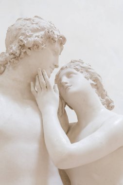 Possagno, Italy - July 2022: Venus and Adonis, work by Antonio Canova, 1794 - Venere e Adone