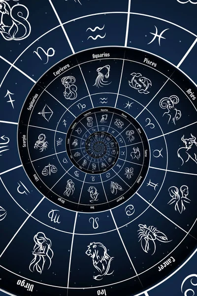 Astrologie Alchimie Signe Illustration Fond Bleu — Photo