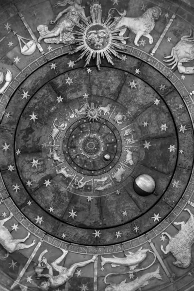 Astrologia Alquimia Sinal Fundo Ilustração Preto — Fotografia de Stock