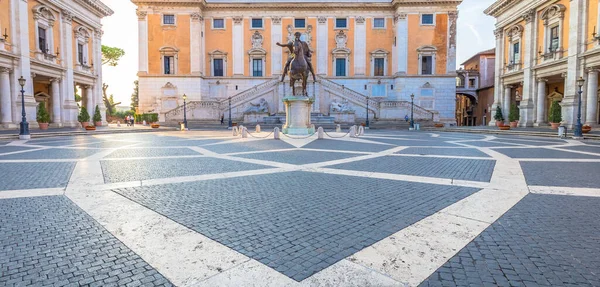 Roma Italia Circa Agosto 2020 Piazza Del Campidoglio Realizzato Michelangelo — Foto Stock