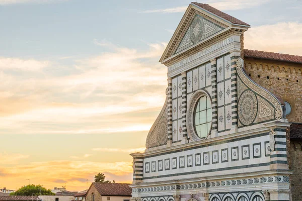 Florens Italien Solnedgång Ljus Santa Maria Novella Holy Mary Church — Stockfoto