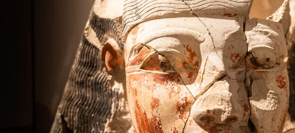 Turin Italien Januar 2022 Archäologie Der Sandtonstatue Ägyptischen Museum 1190 — Stockfoto