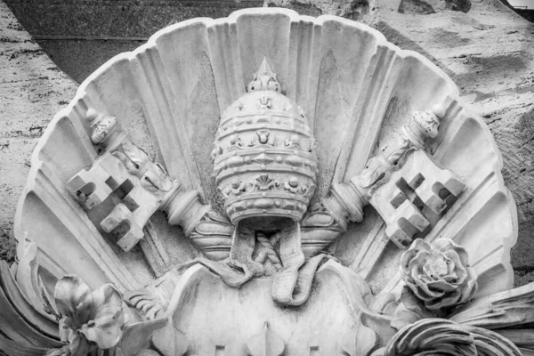 Vatikáni Állami Szimbólum Két Keresztkulcs Egy Tiara Vatikáni Városállam — Stock Fotó