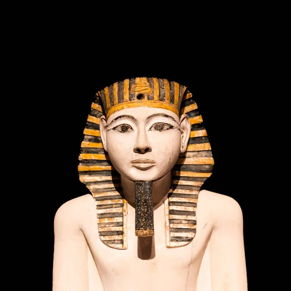 Torino Olaszország 2022 Január Körül Egyiptomi Régészeti Múzeum Antik Szobor — Stock Fotó