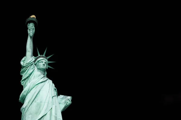 Statue Liberté États Unis Célèbre Monument Avec Espace Copie Arrière — Photo