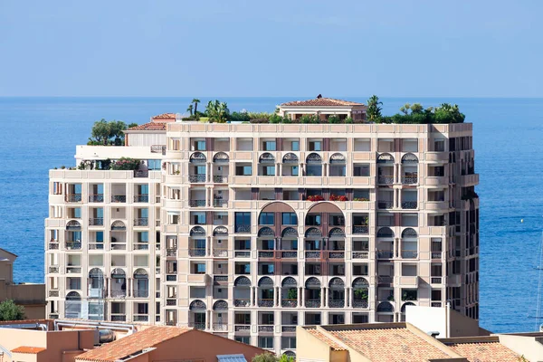 stock image Monte Carlo, Monaco - August 2022: detail of luxury real estete residential building