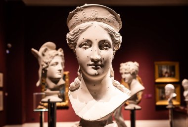 Bassano del Grappa, Italy - January 2023: antique sculpture by Antonio Canova - museum collection