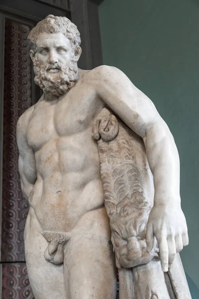 意大利佛罗伦萨 约2022年3月 大力士古董雕塑 古典雕像 强壮的人体 — 图库照片