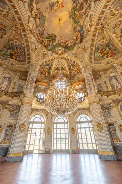 Italy Stupinigi January 2023 Luxury Interior Royal Palace Baroque Marbles —  Fotos de Stock
