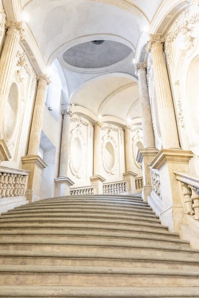 Turin Italien Circa Januar 2022 Luxus Marmortreppe Innenarchitektur Der Antike — Stockfoto