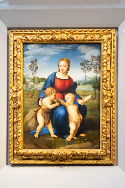 Florencja Włochy Czerwiec 2022 Madonna Dzieciątko Młodym Janem Chrzcicielem Również — Zdjęcie stockowe