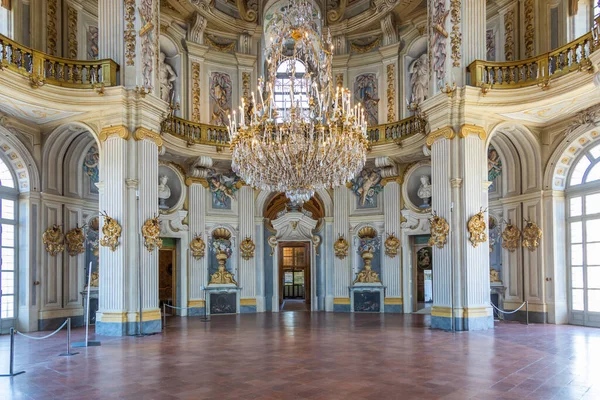 Italy Stupinigi January 2023 Luxury Interior Royal Palace Baroque Marbles — Fotografia de Stock