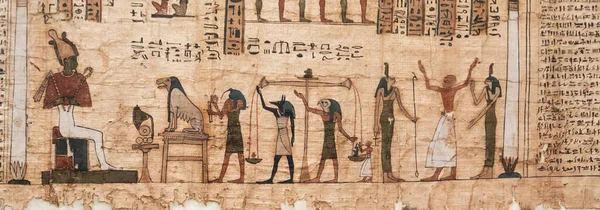 Turim Itália Fevereiro 2023 Museu Egípcio Detalhe Livro Dos Mortos — Fotografia de Stock