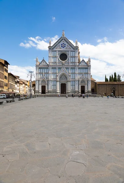 Firenze Italia Giugno 2022 Basilica Santa Croce Cielo Blu Nuvole — Foto Stock