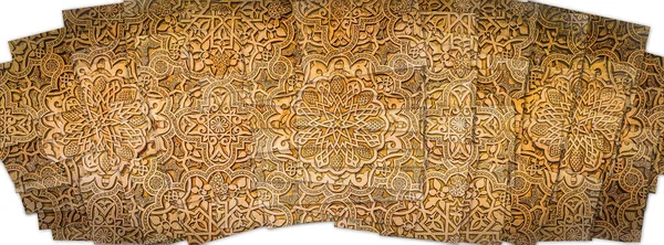 アラビア語の背景の創造的な画像 ベージュアラブ幾何学装飾 レトロデザイン — ストック写真