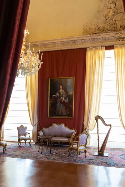 Venaria Reale Italien Februari 2023 Lyxig Inredning Gamla Kungliga Slottet — Stockfoto