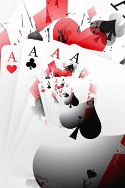 Casino Elementleriyle Bir Geçmişin İllüstrasyonu. Bahis, kumar, oyun kavramı.